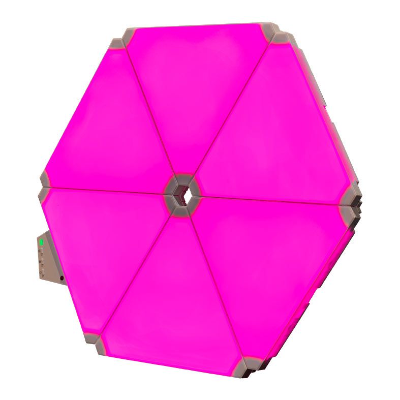 Painel de Led Zinnia Triangulum, RGB, 6 Pecas, ZNS-ZT6G100-RGB01
