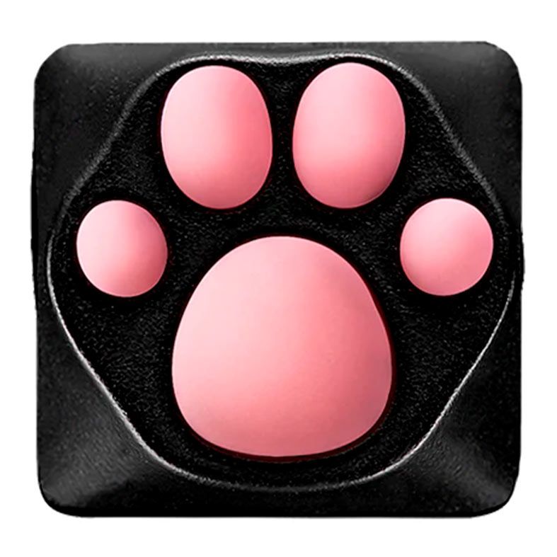 Keycap Gamer Zomoplus Kitty Paw Black Pink , ABS e Silicone, ZOMO-BLACK-PINK