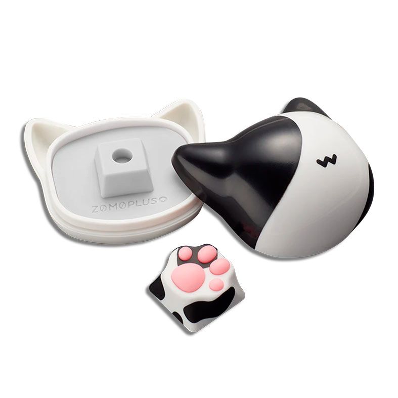 Keycap Gamer Zomoplus Kitty Paw Cow Cat, ABS e Silicone, ZOMO-COW-CAT
