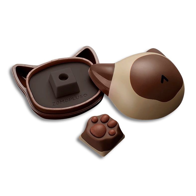 Keycap Gamer Zomoplus Kitty Paw Siamese Cat, ABS e Silicone, ZOMO-SIAMESE