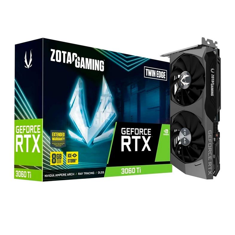 Placa de Video Zotac GeForce RTX 3060 Ti Twin Edge 8GB GDDR6 256-bit, ZT-A30610E-10M