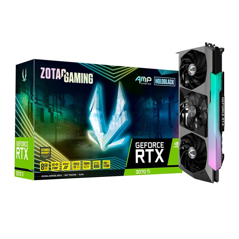 Placa de Video Zotac GeForce RTX 3070 Ti AMP Extreme Holo, 8GB, GDDR6X, 256-Bit, ZT-A30710B-10P