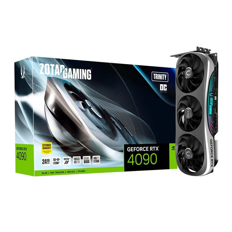 Placa de Video Zotac GeForce RTX 4090 Trinity OC, 24GB, GDDR6X, 384-bit, ZT-D40900J-10P