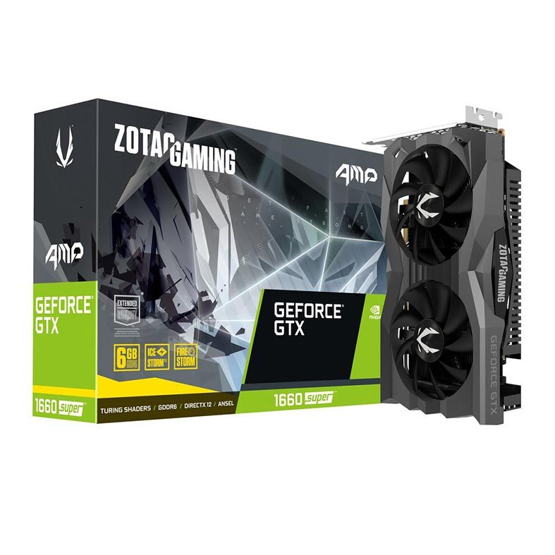 Placa de Video Zotac GeForce GTX 1660 Super 6GB GDDR6 AMP 192-bit, ZT-T16620D-10M