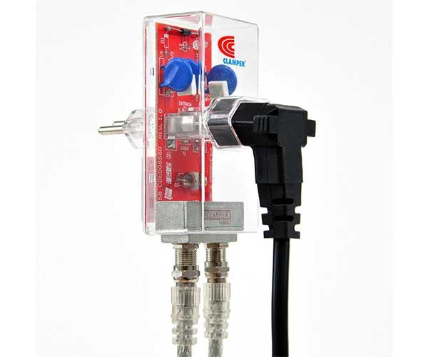 Protetor Elétrico Clamper Energia + Cabo Bivolt 10A e Entrada e Saída para Cabo Coaxial, 008530
