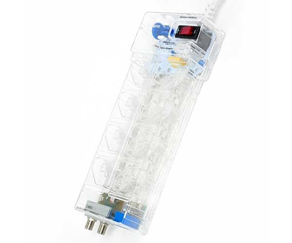 Filtro de Linha DPS Clamper Multiproteção 8 Entradas Transparente Bivolt 127V/220V, 009433