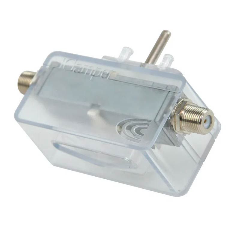 Protetor Eletrico DPS Clamper iClamper Cabo Proteção Coaxial Transparente, 010646