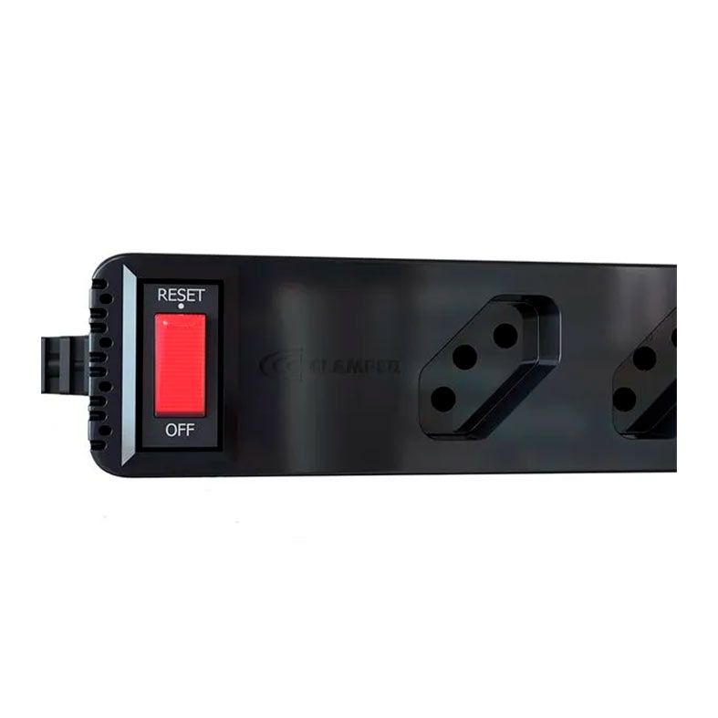 Filtro de Linha DPS Clamper iClamper Energia 5 Tomadas LCF, 1m, Preto, 023459