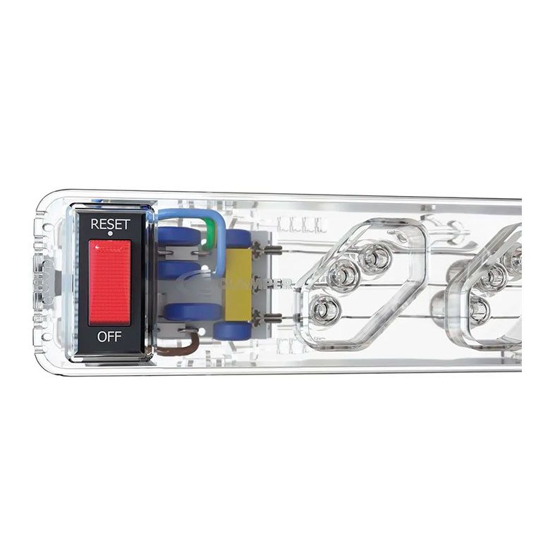 OPENBOX Filtro de Linha DPS Clamper iClamper Energia 5 Tomadas LCF, 1m, Transparente, 023460
