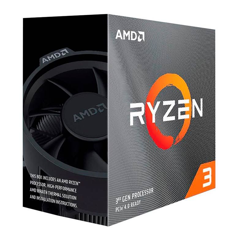 Processador AMD Ryzen 3 3300X, 4-Core, 8-Threads, 3.8Ghz (4.3Ghz Turbo), Cache 18MB, AM4, 100-100000159BOX