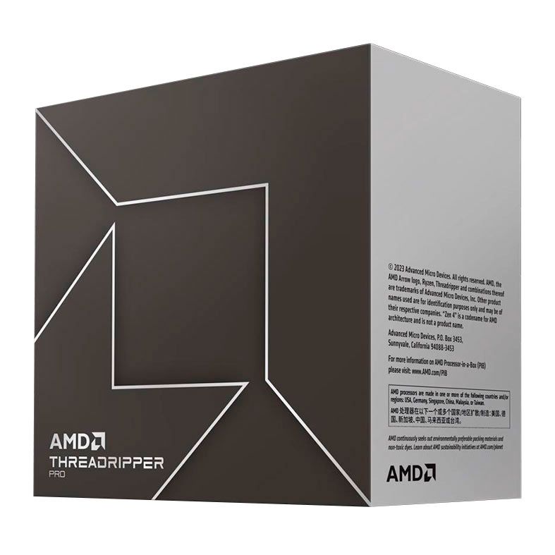 Processador AMD Ryzen Threadripper PRO 7985WX, 64-Core, 128-Threads, 3.2GHz (5.1GHz Turbo), Cache 320MB, sTR5, 100-100000454WOF