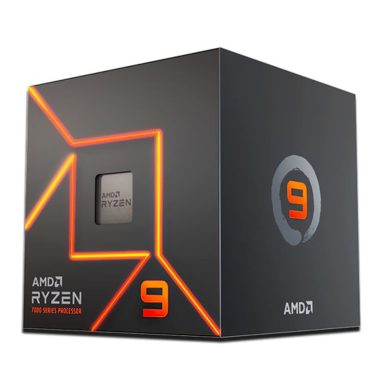 Processador AMD Ryzen 9 7900, 12-Core, 24-Threads, 3.7GHz (5.4GHzTurbo), Cache 76MB, AM5, 100-100000590BOX-BR