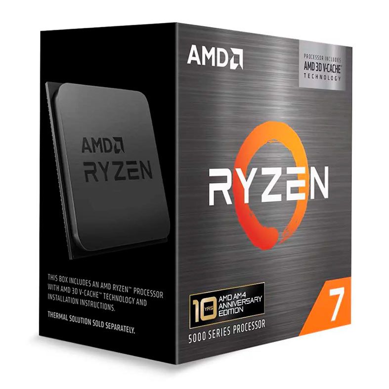 CPU AMD Ryzen 7 5800X 3D Processador AMD Ryzen 7 5800X3D, 8-Core, 16-Threads, 3.4GHz (4.5