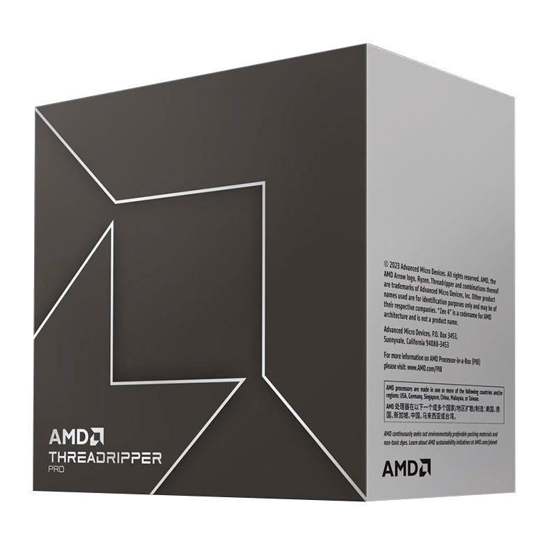 Processador AMD Ryzen Threadripper PRO 7965WX, 24-Core, 48-Threads, 4.2GHz (5.3GHz Turbo), Cache 152MB, sTR5, 100-100000885WOF