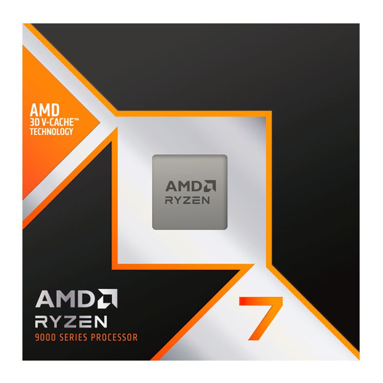 Processador AMD Ryzen 7 9800X3D, 8-Core, 16-Threads, 4.7GHz (5.2GHz Turbo), Cache 104MB, 100-100001084WOF-BR
