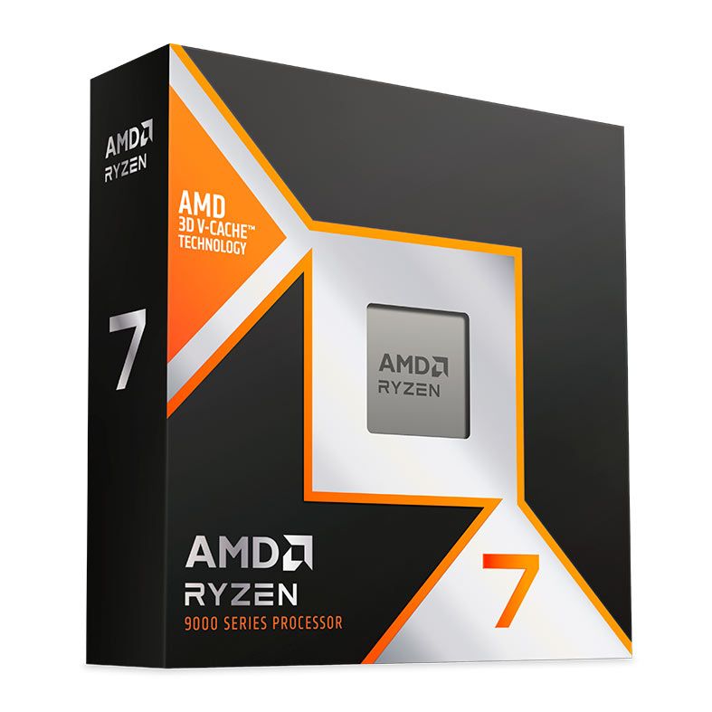 Processador AMD Ryzen 7 9800X3D, 8-Core, 16-Threads, 4.7GHz (5.2GHz Turbo), Cache 104MB, 100-100001084WOF-BR