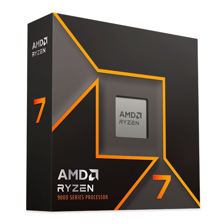 Processador AMD Ryzen 7 9700X, 8-Core, 16-Threads, 3.8GHz (5.5GHz Turbo), Cache 40MB, AM5, 100-100001404WOF-BR