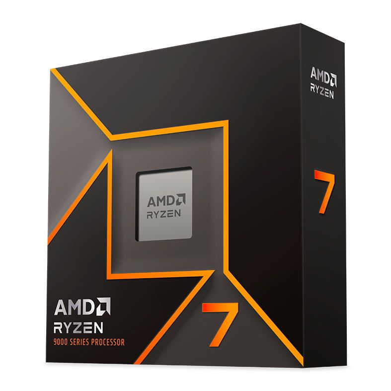 Processador AMD Ryzen 7 9700X, 8-Core, 16-Threads, 3.8GHz (5.5GHz Turbo), Cache 40MB, AM5, 100-100001404WOF-BR