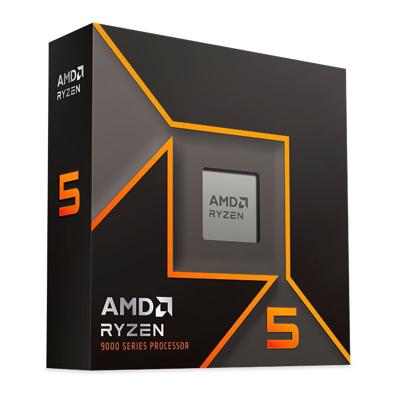 Processador AMD Ryzen 5 9600X, 6-Core, 12-Threads, 3.9GHz (5.4GHz Turbo), Cache 38MB, AM5, 100-100001405WOF-BR