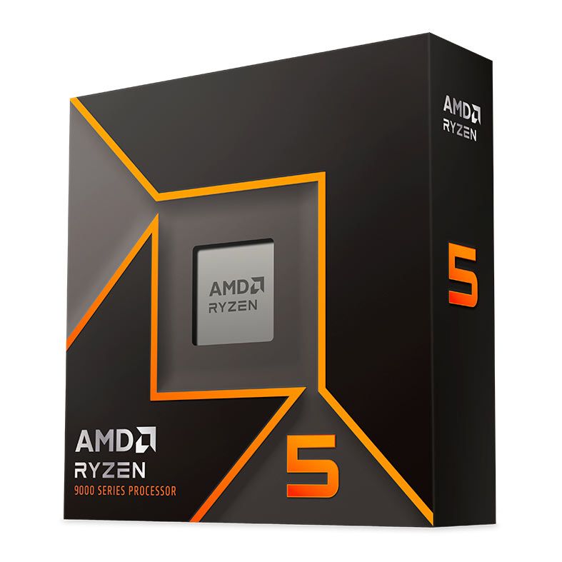 Processador AMD Ryzen 5 9600X, 6-Core, 12-Threads, 3.9GHz (5.4GHz Turbo), Cache 38MB, AM5, 100-100001405WOF-BR