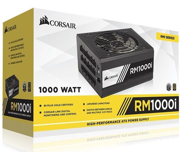 Fonte Corsair RMi Series, RM1000i, 1000 Watts 80 Plus Gold, CP-9020084-NA