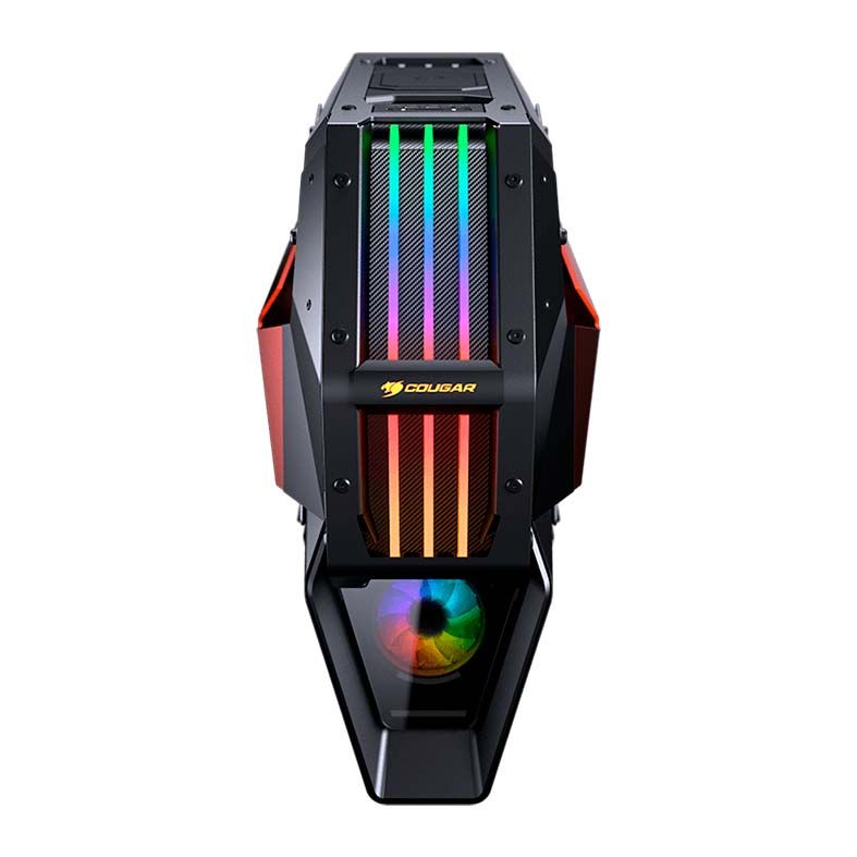 Gabinete Gamer Cougar Conquer 2, RGB, Full-Tower, Com 1 Fan, Preto e Laranja, 109CM10001-03