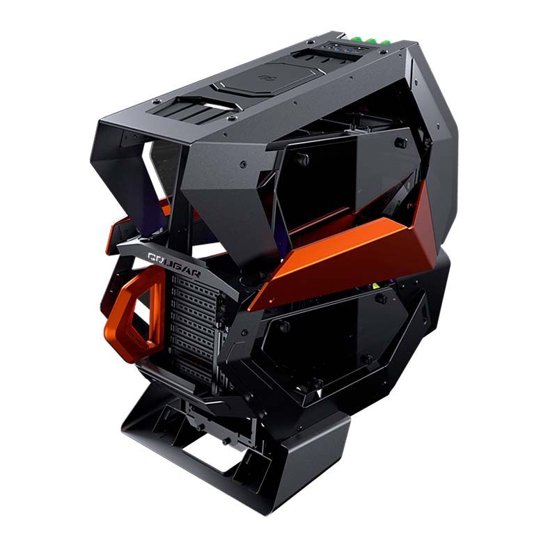 Gabinete Gamer Cougar Conquer 2, RGB, Full-Tower, Com 1 Fan, Preto e Laranja, 109CM10001-03