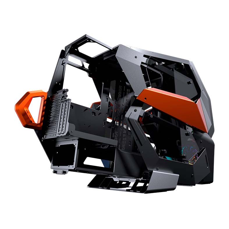 Gabinete Gamer Cougar Conquer 2, RGB, Full-Tower, Com 1 Fan, Preto e Laranja, 109CM10001-03