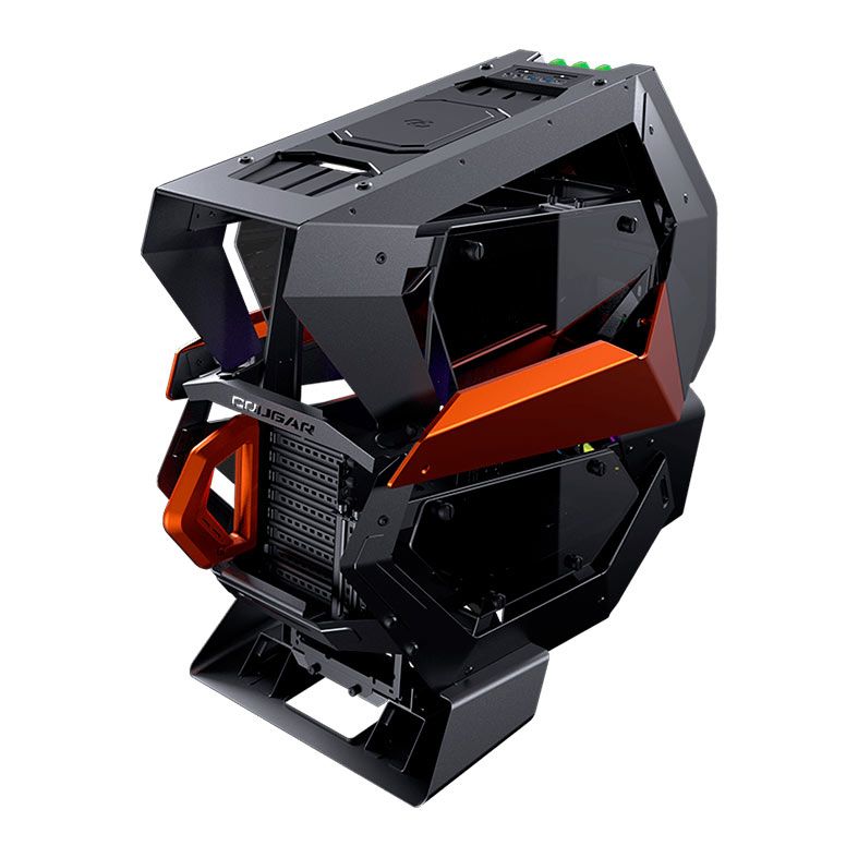 Gabinete Gamer Cougar Conquer 2, RGB, Full-Tower, Lateral de Vidro, Com 1 Fan, Preto e Laranja, 109CM10001-04