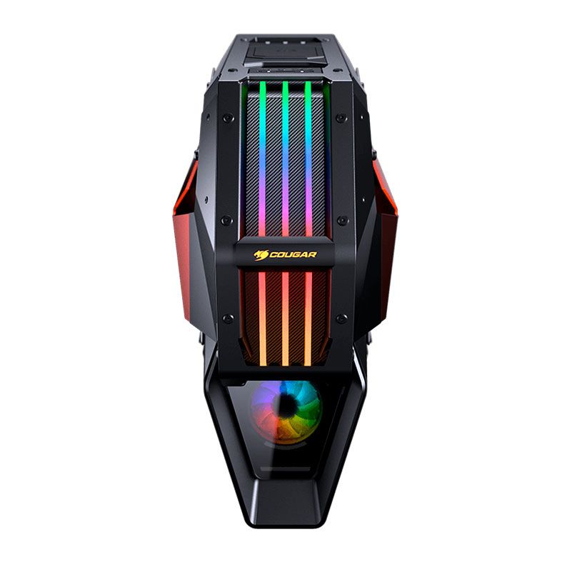 Gabinete Gamer Cougar Conquer 2, RGB, Full-Tower, Lateral de Vidro, Com 1 Fan, Preto e Laranja, 109CM10001-04