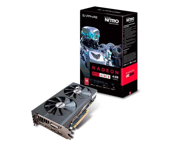 Placa de Video Sapphire Radeon RX 480 4GB GDDR5 Nitro OC 256-bit, 11260-13-20G