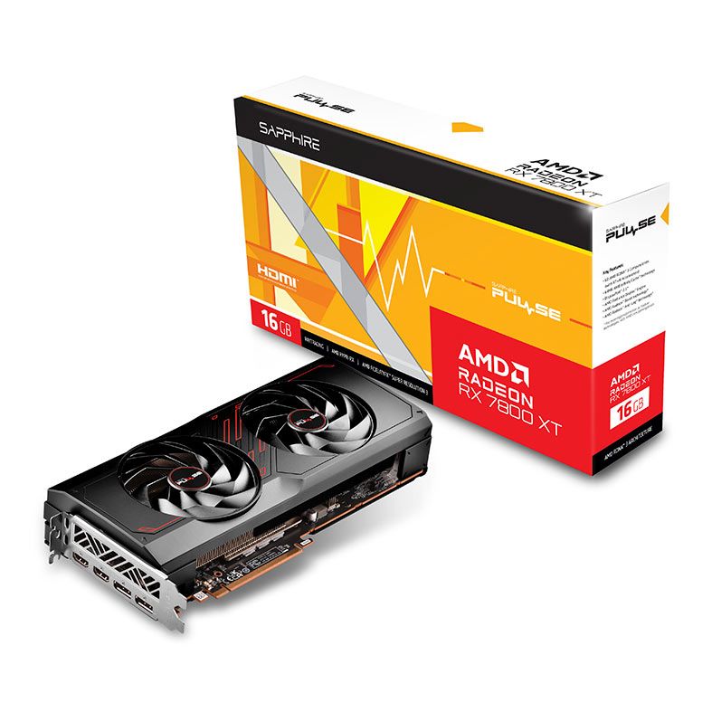 Placa de Video Sapphire Radeon RX 7800 XT Pulse, 16GB, GDDR6, 256-bit, 11330-02-20G