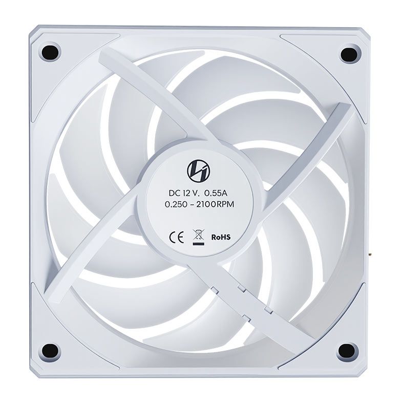 Ventoinha Lian Li Uni Fan CL Wireless Reverse, ARGB, 120mm, Branco, 12RCL1W1W