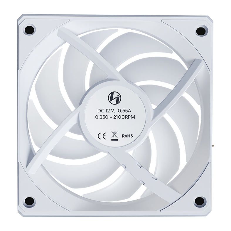 Kit Ventoinhas Lian Li Uni Fan CL, ARGB, Wireless, 3x120mm, Reverse Blade, Branco, 12RCL1W3W