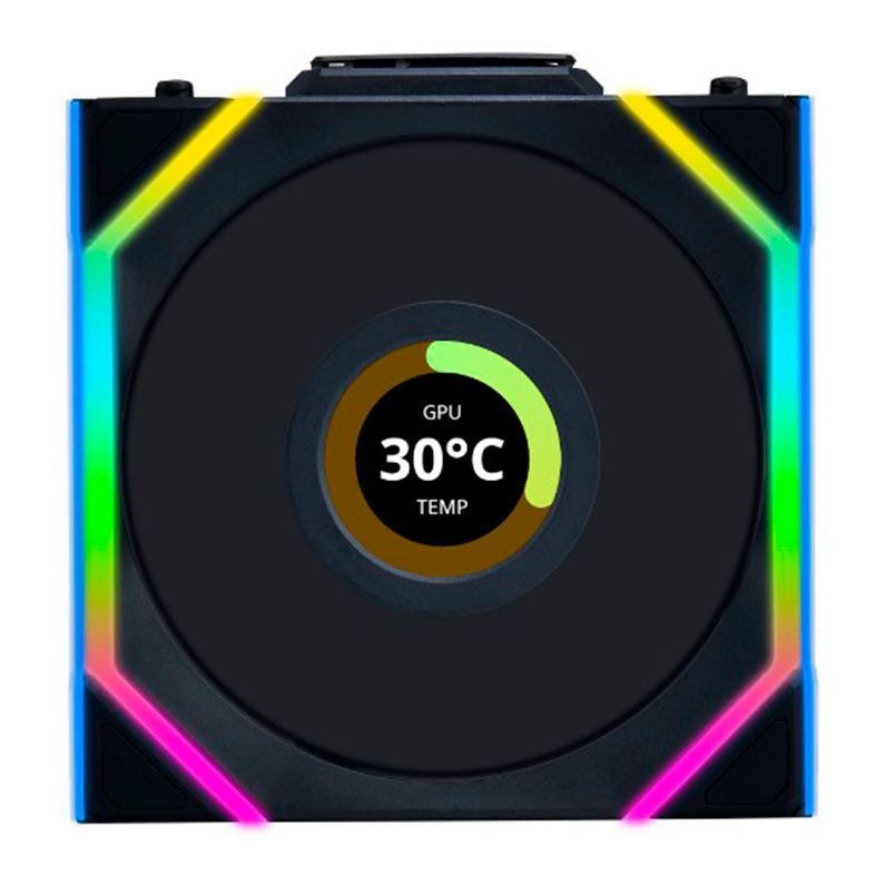 Kit Ventoinhas Lian Li Uni Fan SL Wireless Reverse, ARGB, 3x120mm, Preto, 12RSLLCD1W3B-BLACK