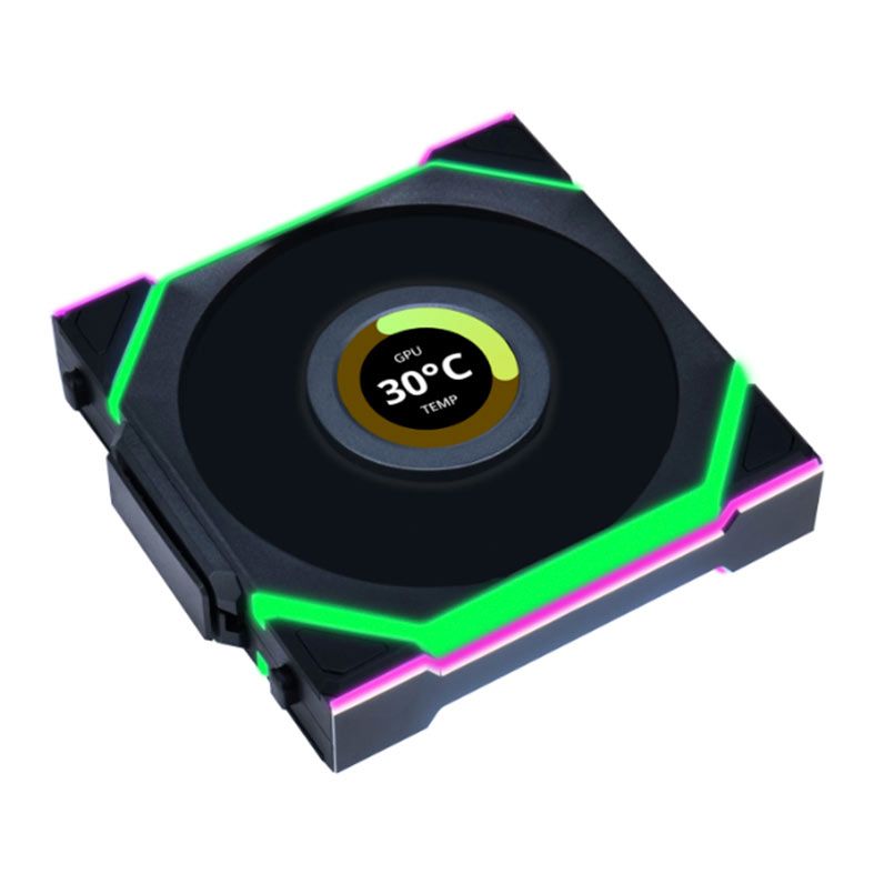 Kit Ventoinhas Lian Li Uni Fan SL Wireless Reverse, ARGB, 3x120mm, Preto, 12RSLLCD1W3B-BLACK