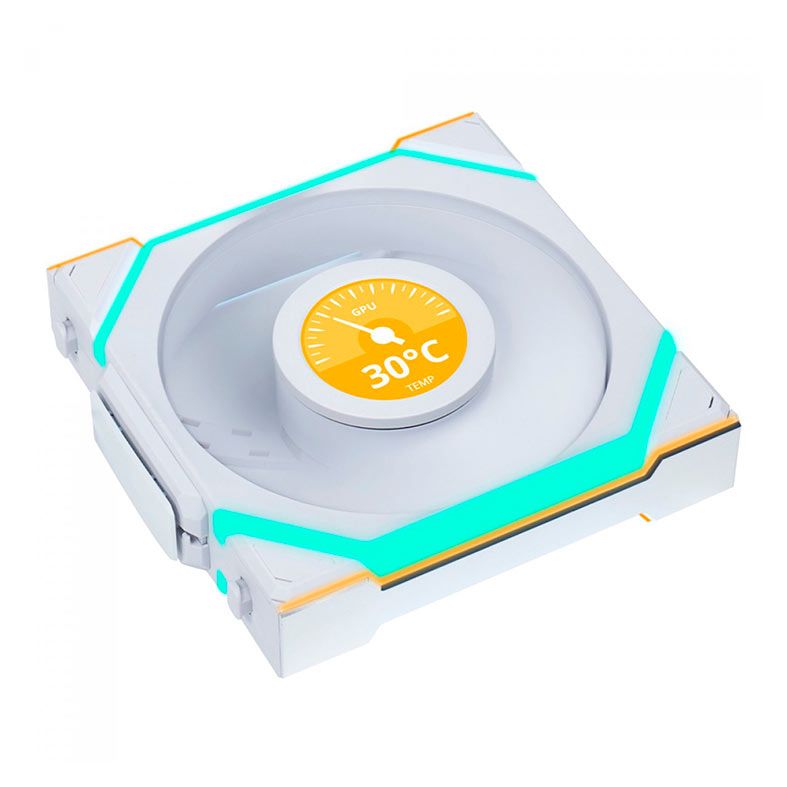 Kit Ventoinhas Lian Li Uni Fan SL Wireless LCD, ARGB, 3x120mm, Branco, 12SLLCD1W3W