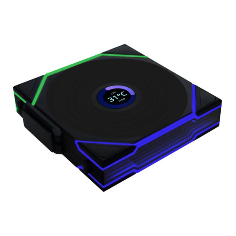 Kit Ventoinhas Lian Li Uni Fan TL Wireless LCD, ARGB, 3x120mm, Preto, 12TLLCD1W3B