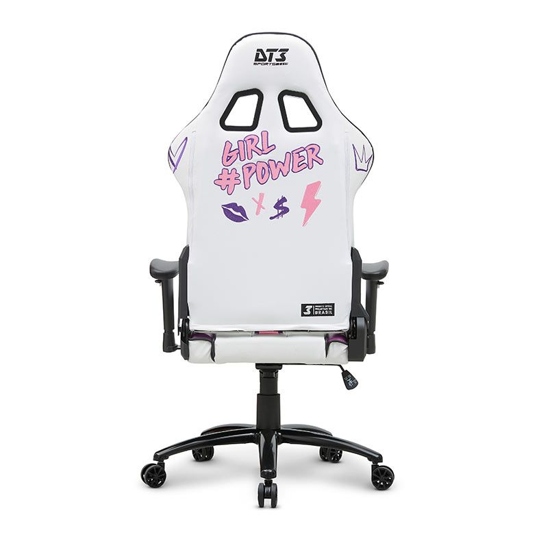 Cadeira Gamer DT3 Girl Power V2, Branco e Rosa, 13434-5