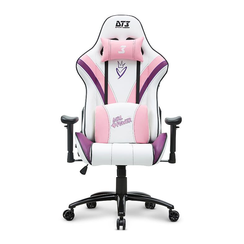 Cadeira Gamer DT3 Girl Power V2, Branco e Rosa, 13434-5