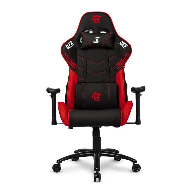 Cadeira Gamer DT3 Elise Flamengo, Preto e Vermelho, 13438-9