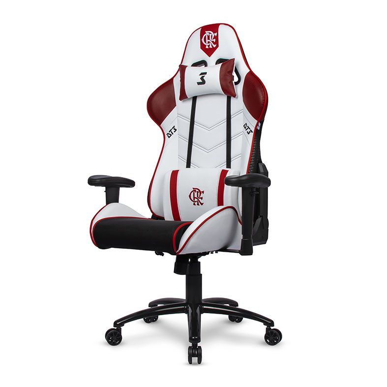 Cadeira Gamer DT3 Elise Flamengo, Branca e Vermelha, 13510-0
