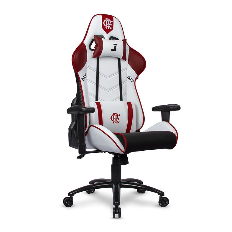 Cadeira Gamer DT3 Elise Flamengo, Branca e Vermelha, 13510-0