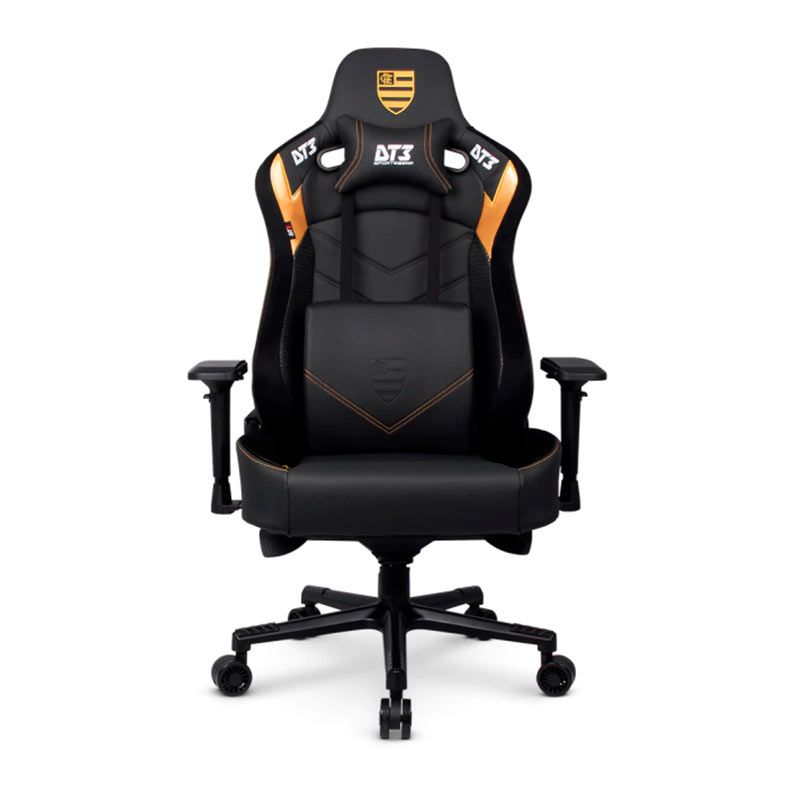 Cadeira Gamer DT3 Rhino Flamengo Gold, Preto e Dourado, 13512-2