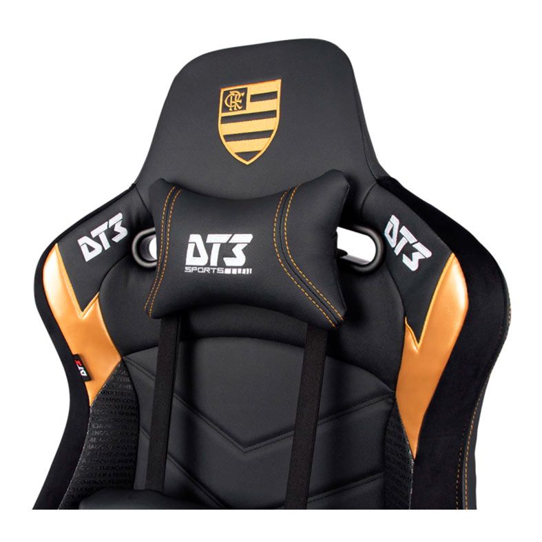 Cadeira Gamer DT3 Rhino Flamengo Gold, Preto e Dourado, 13512-2