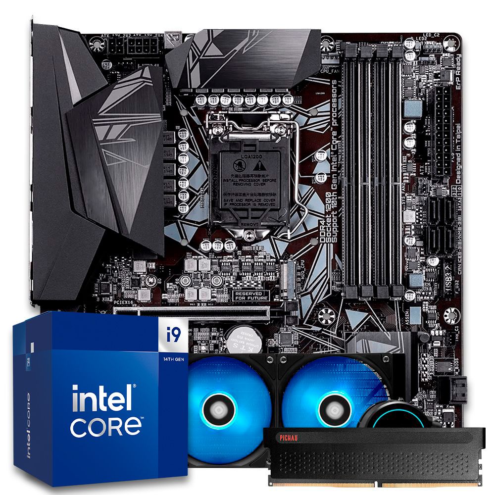 Pichau Kit Upgrade, Intel i9-12900KS, Z790 DDR5, 16GB DDR5, Water Cooler 240mm