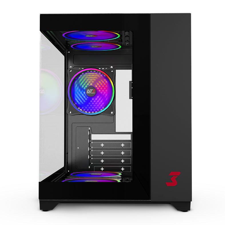 Gabinete Gamer DT3 Hyper View, Lateral e Frontal de Vidro, Preto, 13950-8