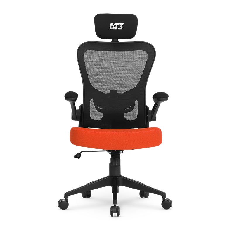 Cadeira Office DT3 Vita Headrest, Preto e Laranja, 14232-2