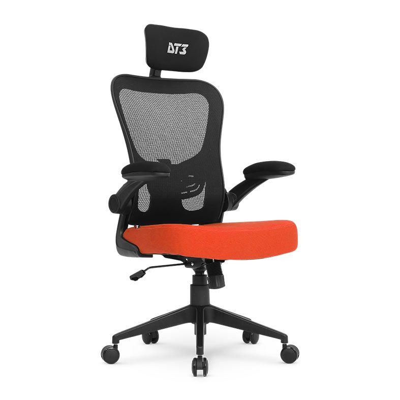 Cadeira Office DT3 Vita Headrest, Preto e Laranja, 14232-2
