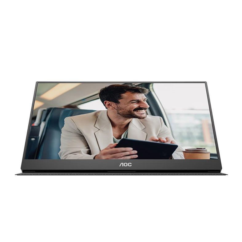 Monitor Portatil Profissional AOC 16T20E2, 15.6 Pol, IPS, FHD, 4ms, 60Hz, Mini HDMI/USB-C, 16T20E2